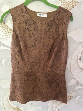 Bailey 44 Taupe Embossed Top